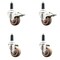 Service Caster 3 Inch 316SS High Temp Glass Filled Nylon 1-1/8 Inch Stem Caster Lck Brake, 2PK SS316TTLEX20S314-GFNSHT-2-S-2-118 - alternate 2